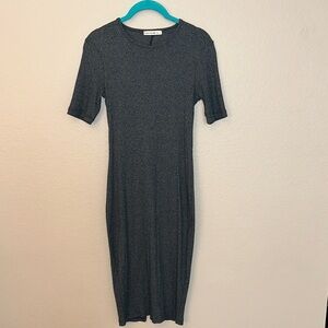 American Giant Dark Blue Heather Midi Dress